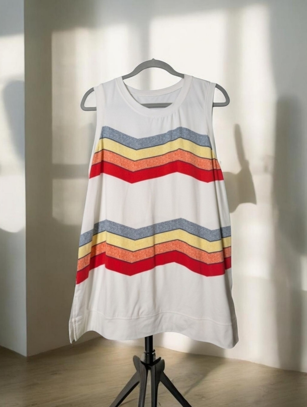 Colorful Chevron Sleeveless Top EUC - Picture 1 of 5
